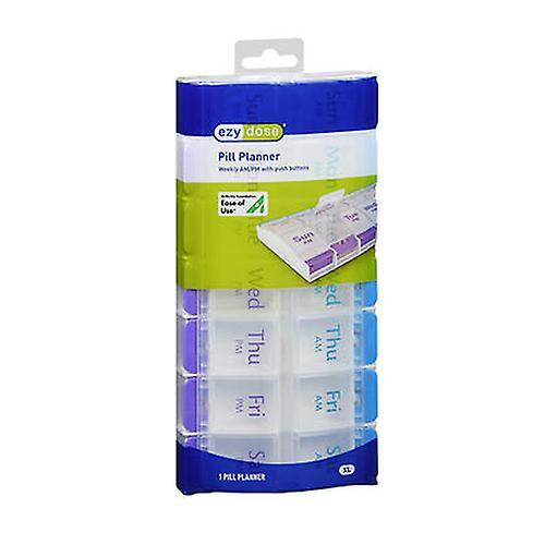 Ezy-dose Ezy Dose 7 Day Am/Pm Push Button Pill Reminder, Extra Large 1 each (Pack of 1) on Productcaster.