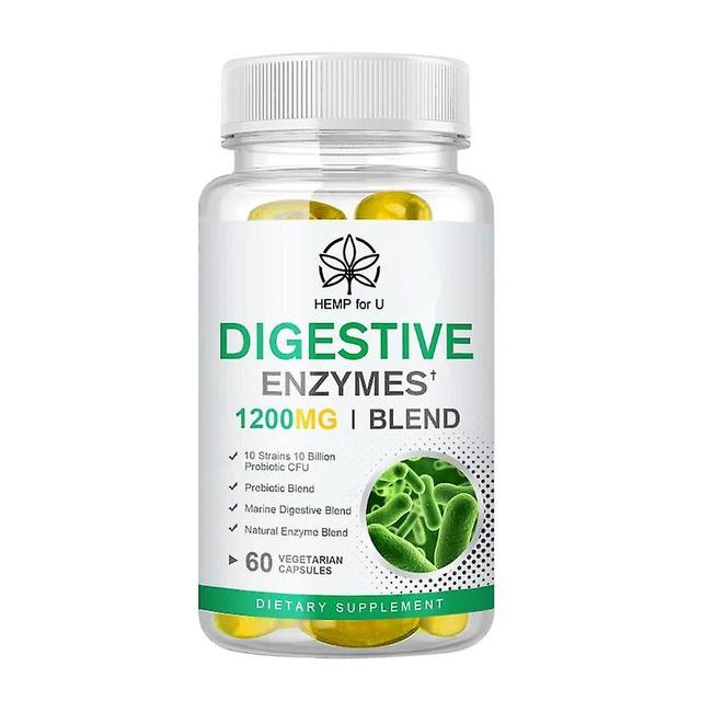 Visgaler All Natural Digestive Enzyme Capsules 20 Enzyme Blend Prebiotics Supplement For Digestion And Gut Function Vegetarian Friendly 60pcs on Productcaster.