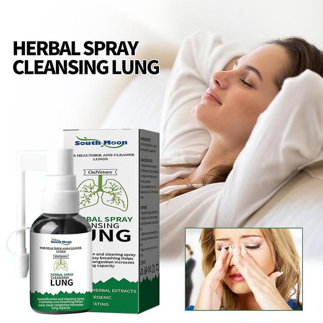 Herbal Lung Cleanse Spray Mist-powerful Lung Support Clean Inflammation Relieve Spray Herbal Sore Quit Smoking 20ml Throat on Productcaster.