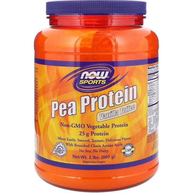 Now Foods, Sports, Pea Protein, Vanilla Toffee, 2 lbs (907 g) on Productcaster.