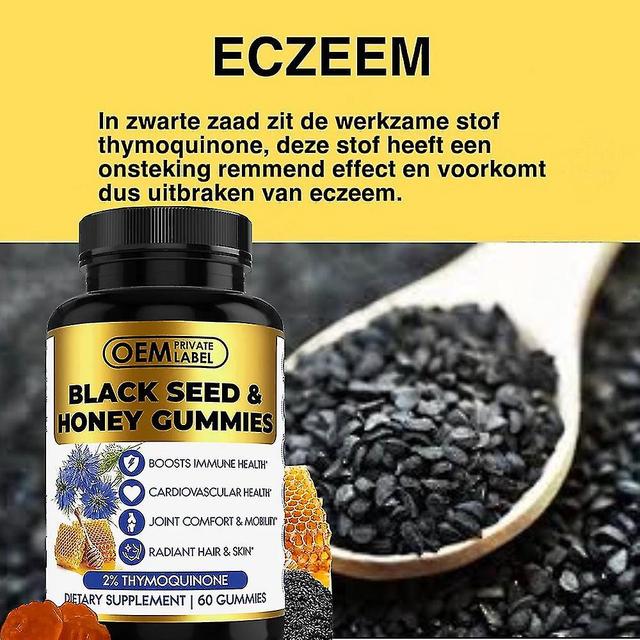 Black Seed Oil & Honey Gummies With 2%+ Thymoquinone | Nigella Seed | Super Antioxidant For Immune S on Productcaster.