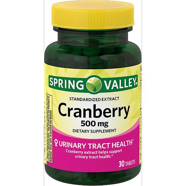 Spring Valley Extrato padronizado do vale da primavera cranberry, 500mg, 30 comprimidos on Productcaster.