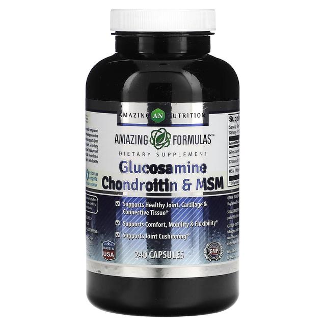 Amazing Nutrition, Glucosamine Chondroitin & MSM, 240 Capsules on Productcaster.