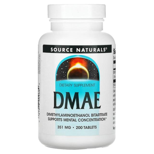 Source Naturals Källa Naturals, DMAE, 351 mg, 200 tabletter on Productcaster.