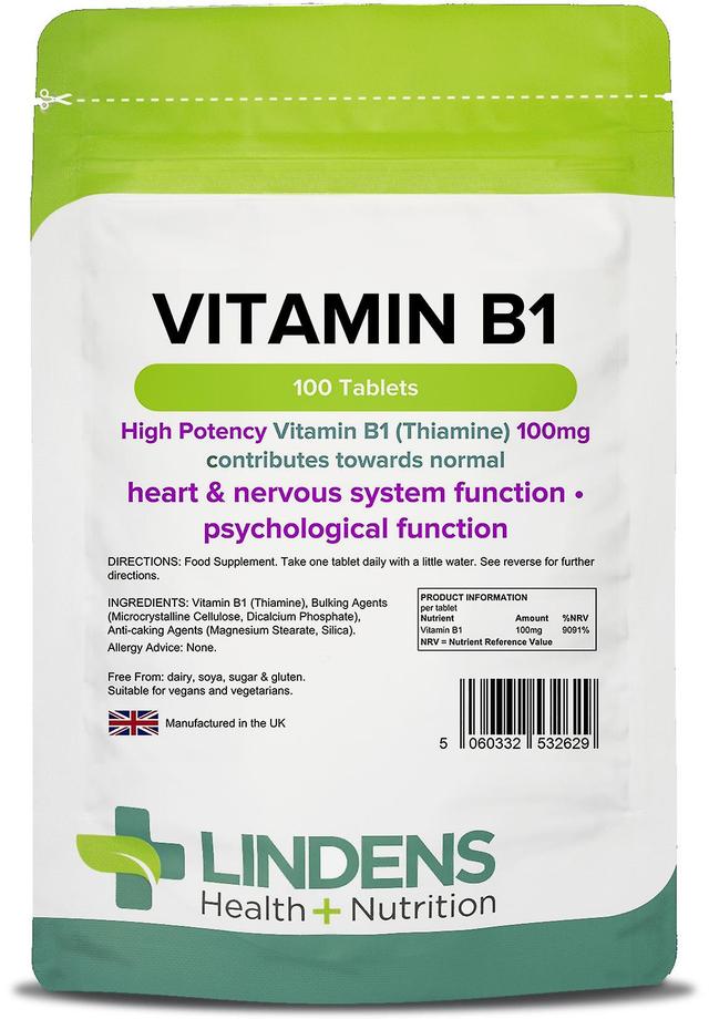 Lindens B1-vitamiini 100mg - 100 tablettia on Productcaster.