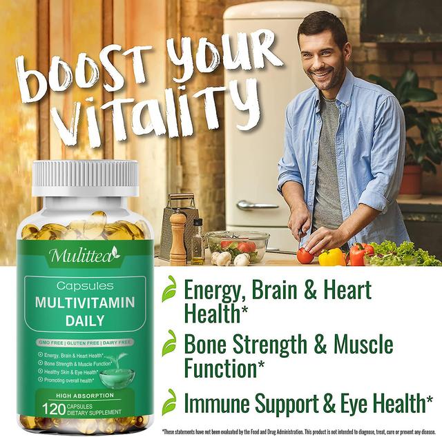 Visgaler Natural Multivitamin Vitamins B C D Zinc For Support Healthy Heart & Eyes Energy & Strengthens Immunity Daily Nutritional 30pills on Productcaster.