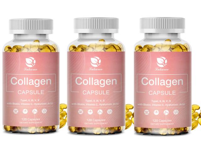 Hikig Collagen Capsules Antioxidant Brighten Darkness Skin Moisturizing Nourishing Deep Skin Joint & Bone Health Beauty Health 3bottle x 120PCS on Productcaster.