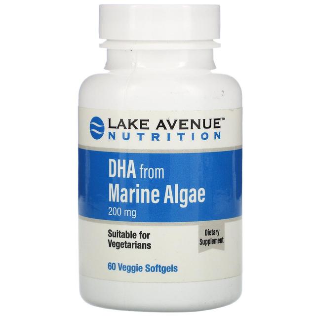 Lake Avenue Nutrition, DHA from Marine Algae, Vegetarian Omega, 200 mg, 60 Veggi on Productcaster.