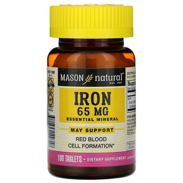 Mason Natural, Iron, 65 mg, 100 Tablets on Productcaster.