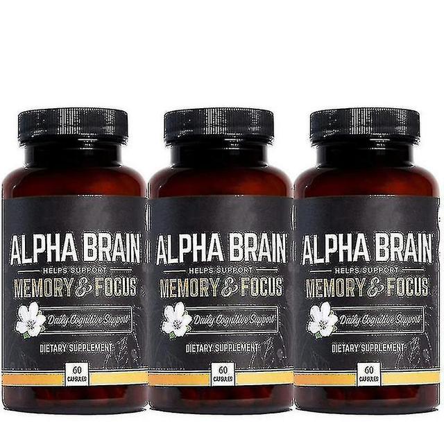 Hesf 1-3pcs Alpha Brain Memory Focus Capsules Supplément cognitif Hommes et femmes Nootropique 2025-yezi on Productcaster.