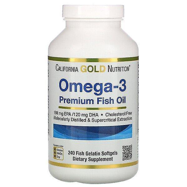 California Gold Nutrition, Omega-3, Aceite de Pescado Premium, 240 Softgels de Gelatina de Pescado on Productcaster.