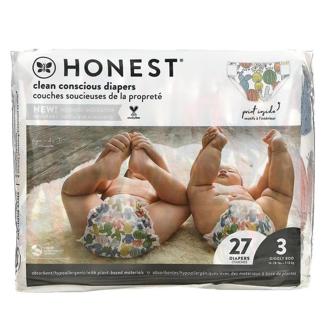 The Honest Company, Pieluchy Honest , Rozmiar 3, 16-28 funtów, Kaktus, 27 Pieluch on Productcaster.