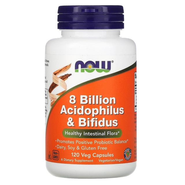 NOW Foods, 8 Billion Acidophilus & Bifidus, 120 Veg Capsules on Productcaster.