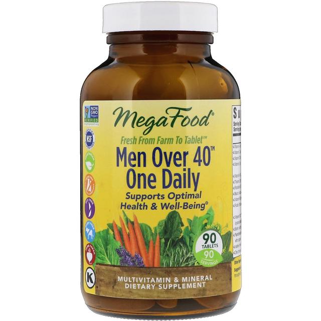 MegaFood, Men Over 40 One Daily, 90 Tablets on Productcaster.