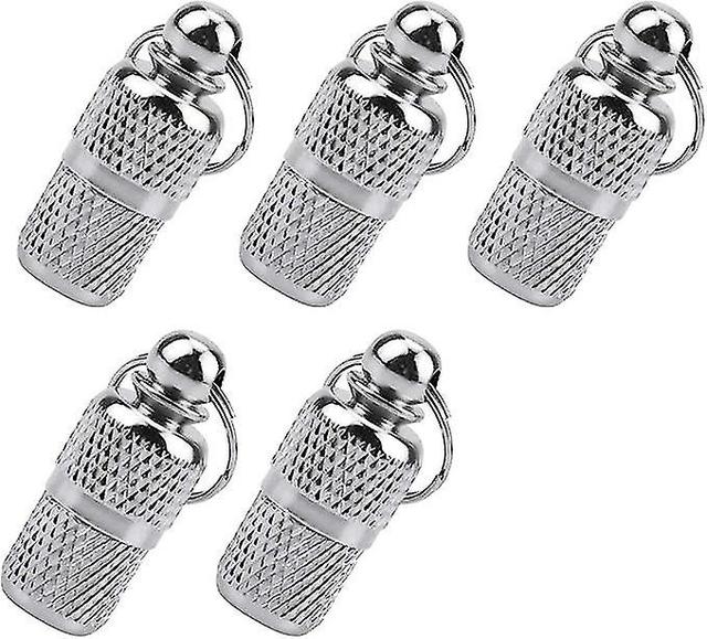 (Argent - Lot de 5) Tube d'tiquette d'identification - tiquette d'adresse anti-perte - Pour chiens et chats - Porte-adresse pendentif - Pour colli on Productcaster.