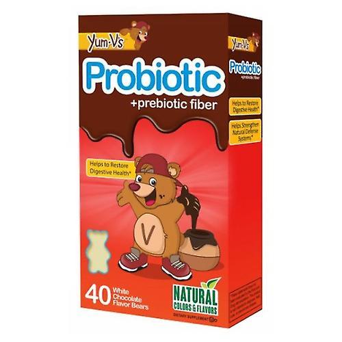 Dulce Probiotics Probiotic plus Probiotic Fiber, White chocolate, 40 Bears (Pack of 6) on Productcaster.