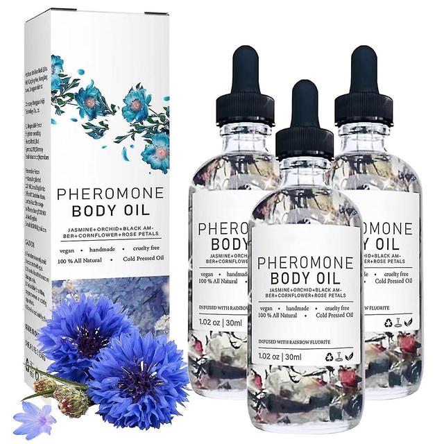 Feromoon Body Oil, Body Oil, Feromoon Body Oil Parfum Voor Vrouwen, Phero Parfum Voor Vrouwen Om Mannen Parfum Jasmijn Orchidee Aan te trekken 3pcs on Productcaster.