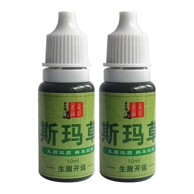 2pcXinjiang Usma Grassaft, Augenbraue, Strohbrei, dicke Wimpern, frischer Usman, Haaransatz und vergrößerter Bart 2x10ml on Productcaster.