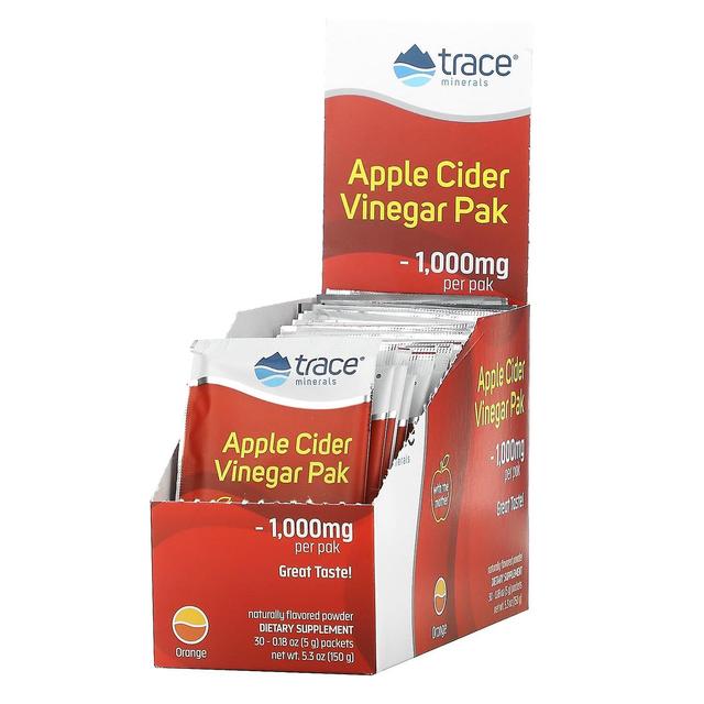 Trace Minerals Trace Minerals , Organic Apple Cider Vinegar, Orange, 1,000 mg, 30 Packets, .18 oz (5 g) Each on Productcaster.