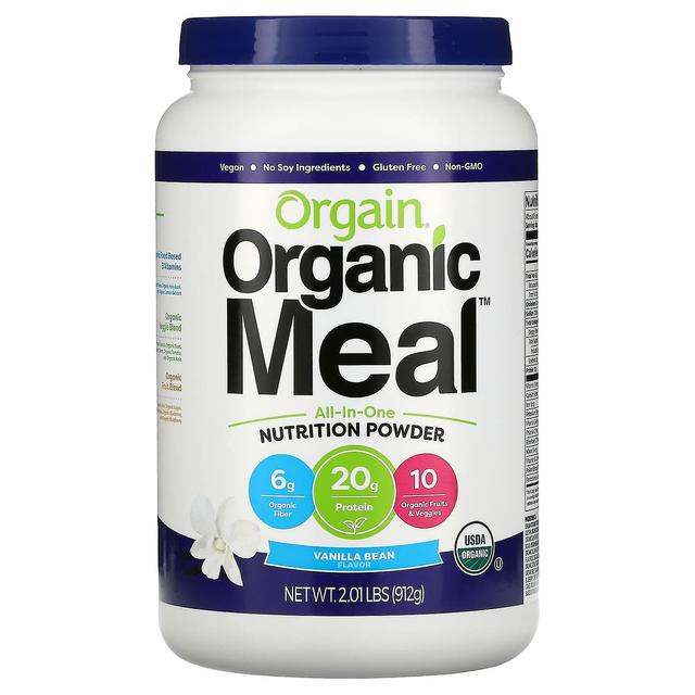 Orgain, Refeição Orgânica, All-In-One Nutrition Powder, Feijão de Baunilha, 2,01 lbs (912 g) on Productcaster.