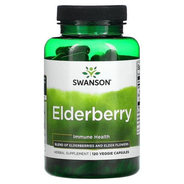 Swanson, Elderberry, Immune Health, 120 Veggies Capsules on Productcaster.