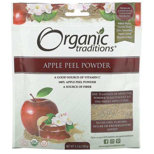 Organic Traditions Tradições Orgânicas, Casca de Maçã em Pó, 3,5 oz ( 100 g) on Productcaster.