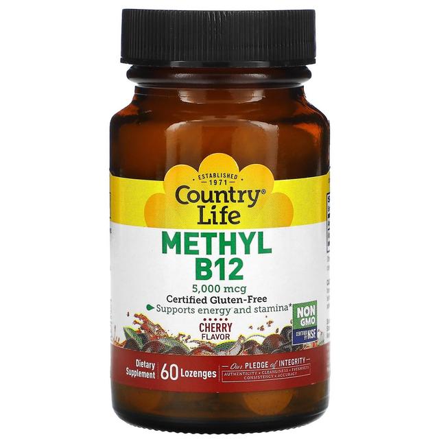 Country Life, Methyl B12, Cherry, 5,000 mcg, 60 Lozenges on Productcaster.