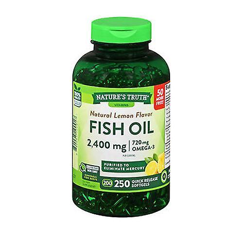 Nature's Truth Rybí olej s rýchlym uvoľňovaním mäkké gély prírodná citrónová príchuť,2400 mg,250 Caps (balenie po 1) on Productcaster.