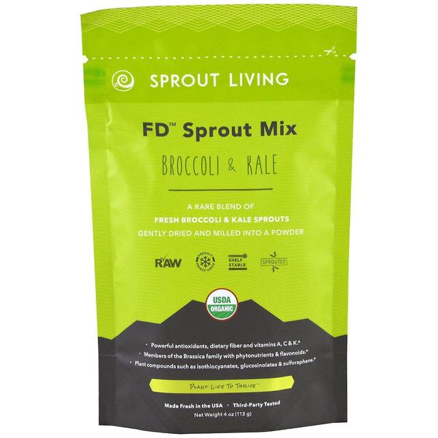 Sprout Living, FD Sprout Mix, Broccoli & Kale, 4 oz (113 g) on Productcaster.