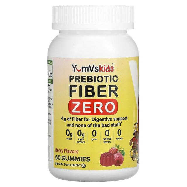 Yum-V's Yum-Vs, Prebiotiska Fiber Zero, Bär, 2 g, 60 Gummies on Productcaster.