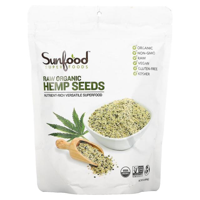 Sunfood, Raw Organic Hemp Seeds, 1 lb (454 g) on Productcaster.