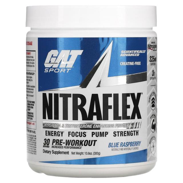 GAT, Sport, NITRAFLEX, Blå Hallon, 10.6 oz (300 g) on Productcaster.