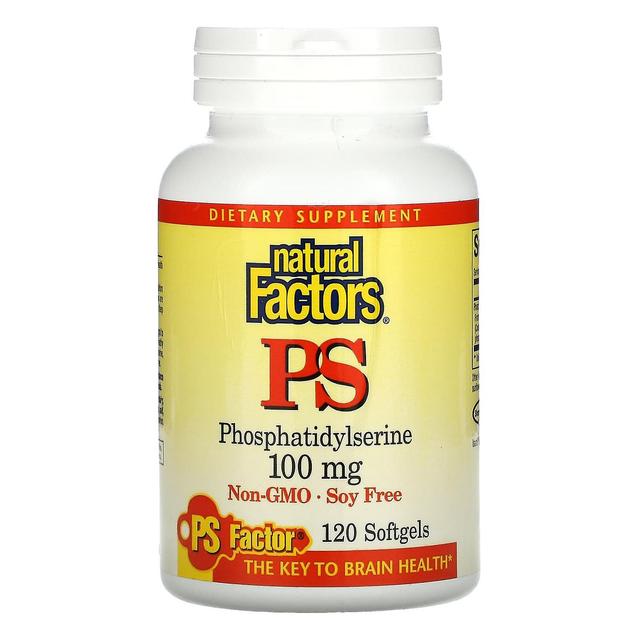 Natural Factors Naturliga faktorer, PS, Fosfatidylserin, 100 mg, 120 Softgels on Productcaster.