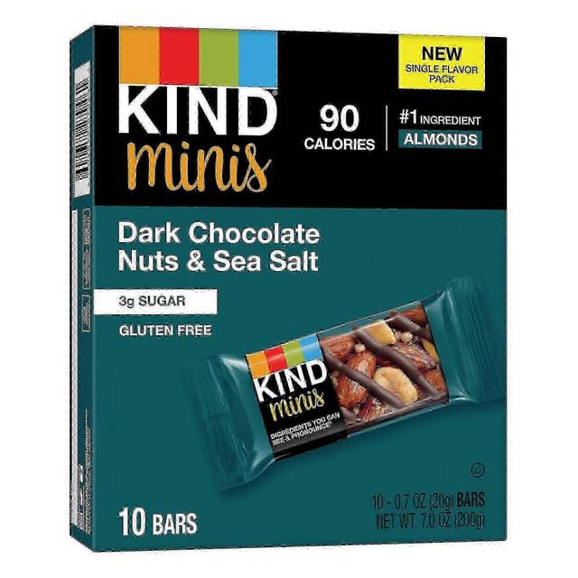 Kind minis dark chocolate nuts sea salt energy bars, 10 ea on Productcaster.