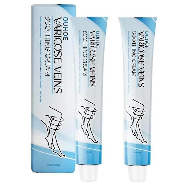 2Pcs Massage Varicose Cream Relieves Leg Vascular Protrusion, Varicose Veins, Earthworm Leg Repair Tool on Productcaster.