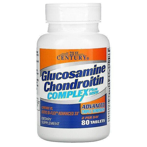 21st Century, Glucosamine Chondroitin Complex Plus MSM, Advanced Triple Strength, 80 Tablets on Productcaster.