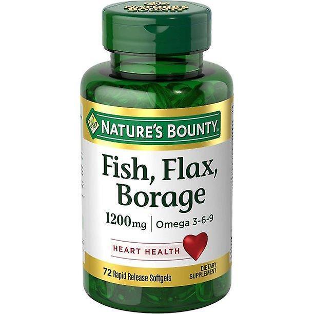 Natures Bounty Nature's bounty fish, flax, borage with omega 3-6-9, 1200 mg, 72 ct on Productcaster.