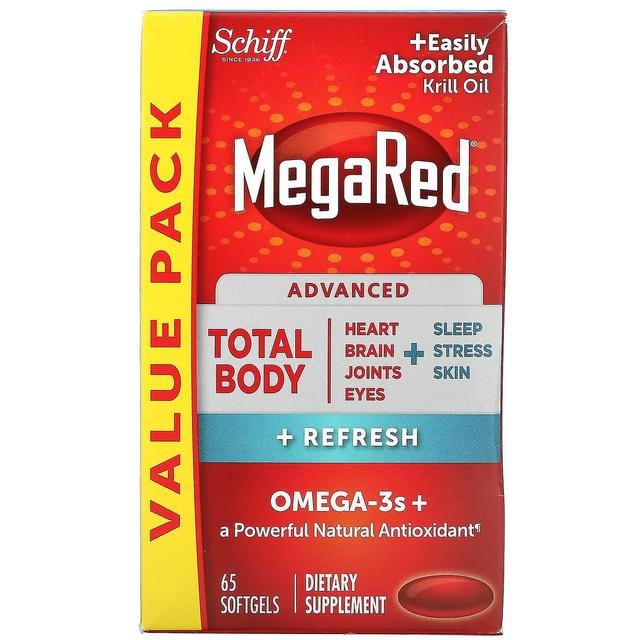 Schiff, MegaRed, Advanced Total Body + Refresh, 65 Softgels on Productcaster.