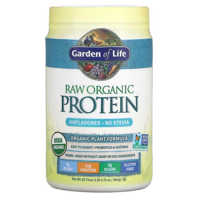 Garden of Life Livets trädgård, RÅ organiskt protein, Organisk växtformel, Smaklös, 19.75 oz (560 g) on Productcaster.