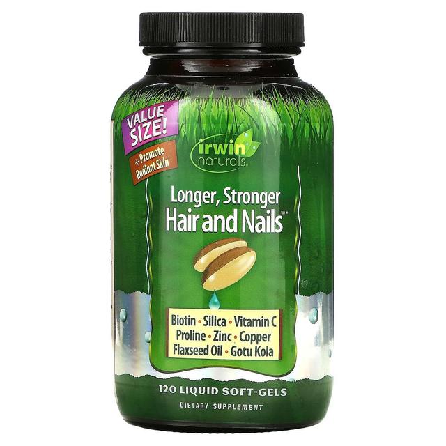 Irwin Naturals, Longer, Stronger Hair and Nails, 120 Liquid Soft-Gels on Productcaster.