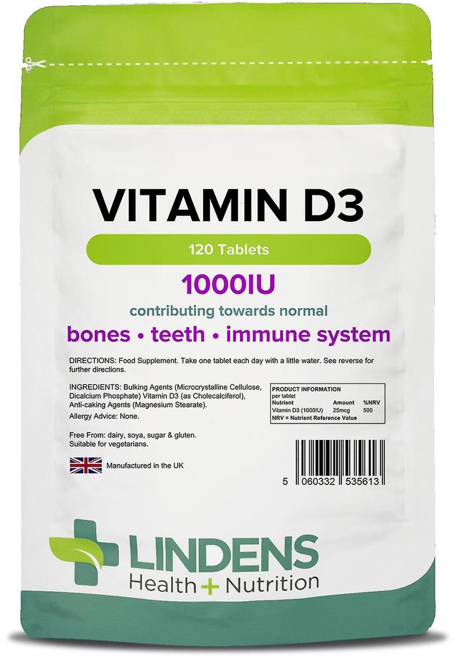 Lindens Vitamin D3 1000 IE - 120 tabletter on Productcaster.