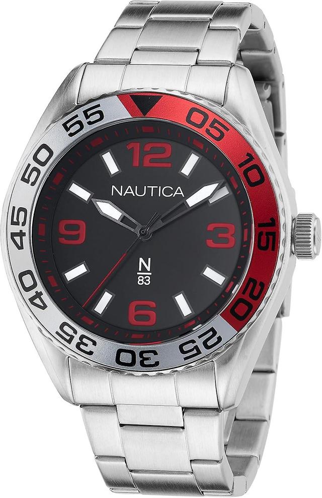 Nautica herrklocka NAPFWS306 silver och blå on Productcaster.