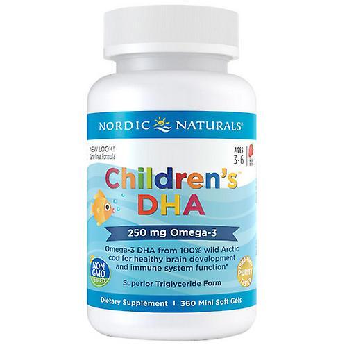 Nordic Naturals Children's DHA, 250 mg, Jordbær 360 softgels (Pakke med 6) on Productcaster.