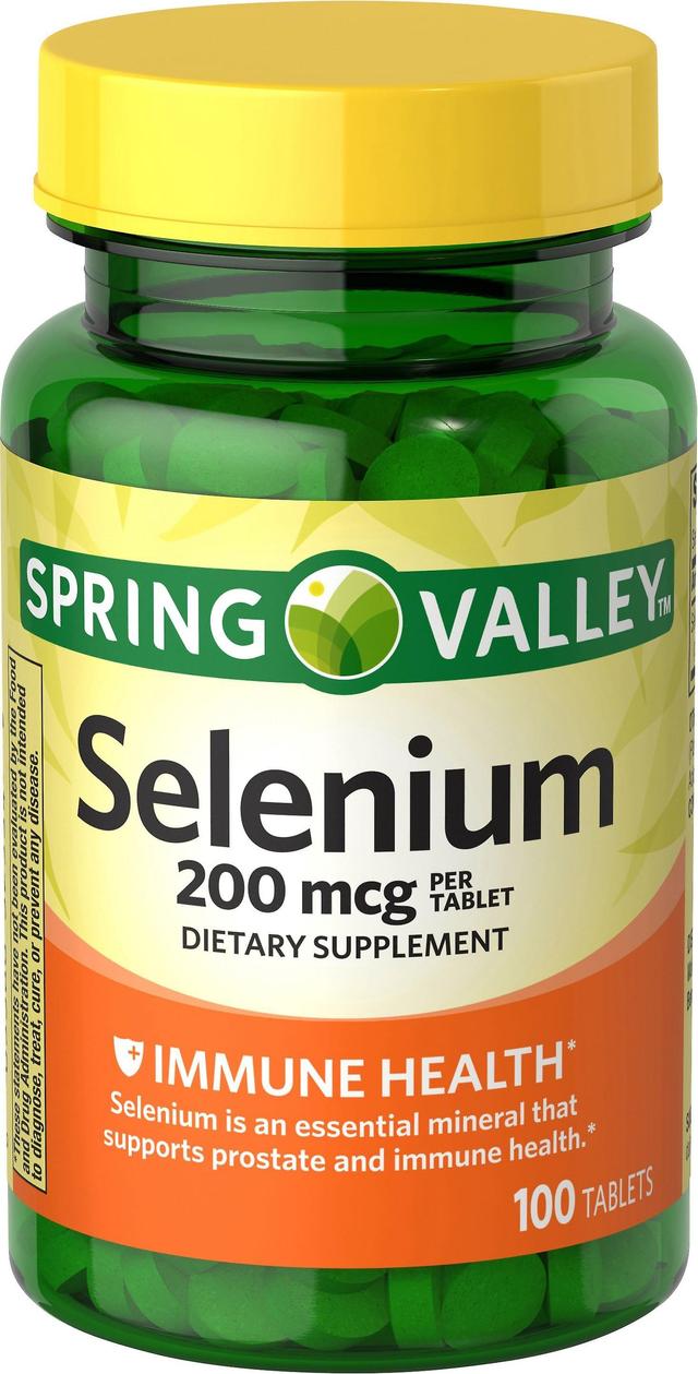 Spring Valley Wiosenne tabletki selenu w dolinie, 200 mcg, 100 liczba on Productcaster.