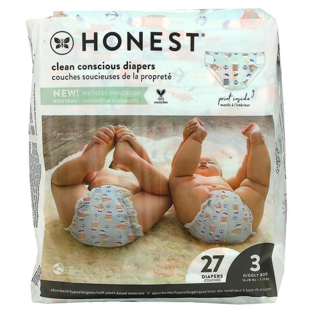 The Honest Company, Honest Diapers, Size 3, 16-28 lbs, Feelin Nauti, 27 Diapers on Productcaster.