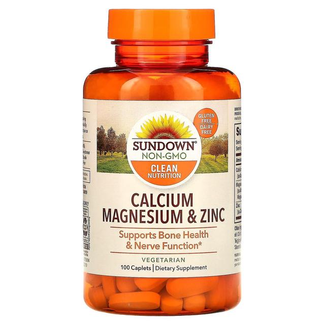 Sundown Naturals, Kalcium, Magnesium & Zink, 100 Caplets on Productcaster.