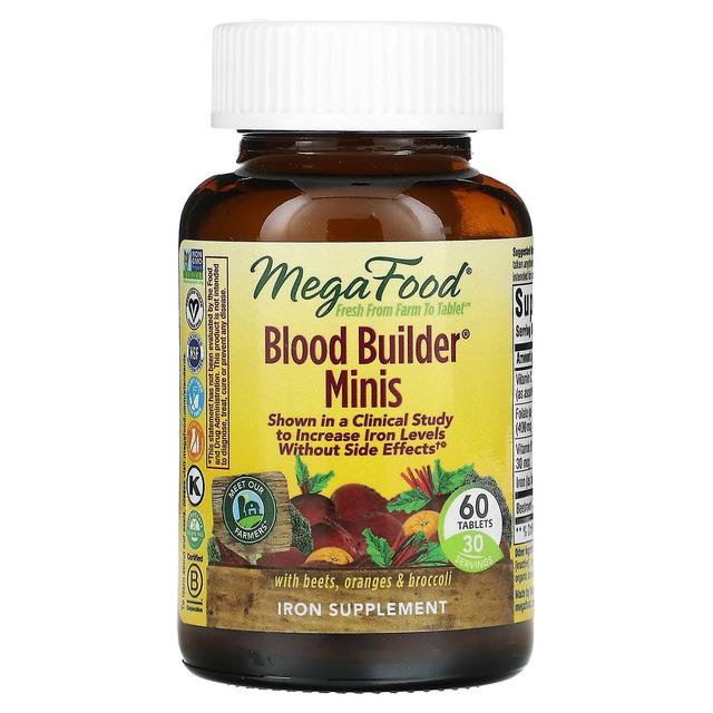 MegaFood, Blood Builder Minis, 60 comprimidos on Productcaster.