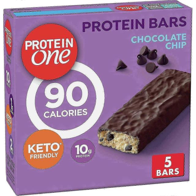 Protein One Bielkovina jedna proteínová tyčinka, čokoládový čip, 5 ea on Productcaster.