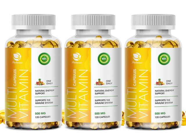 Huamade Multivitaminer Kapsel (vitamin A, B, C, D, E + mineral) Immunitet och energi Stöd Ben- och hjärthälsa Hälsosam mat 3bottle x 120pcs on Productcaster.