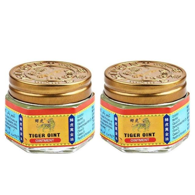 Reduzierter roter Balsam Tiger Medizinische Creme für Insektenstiche, Schmerzen Muskellinderung weiß 2pcs on Productcaster.